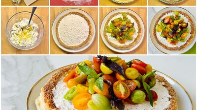 Milföylü domatesli peynirli tart