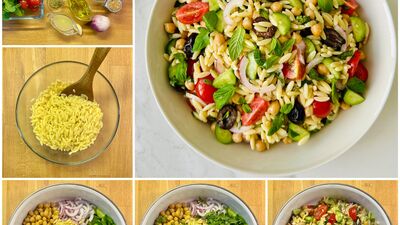 Nohutlu arpa şehriye salatası 