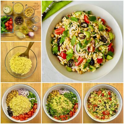 Nohutlu arpa şehriye salatası 