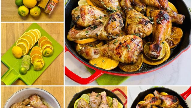 Narenciyeli piliç but 