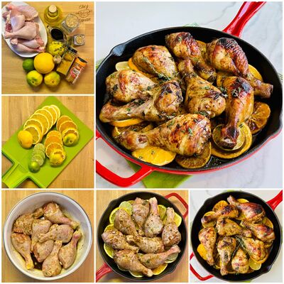 Narenciyeli piliç but 