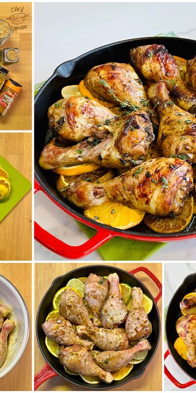 Narenciyeli piliç but 