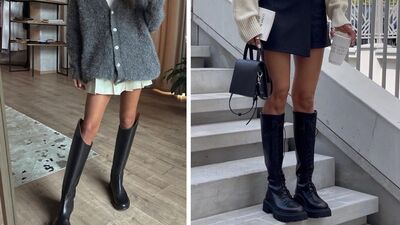 Çizme ile rahat bir stil için...