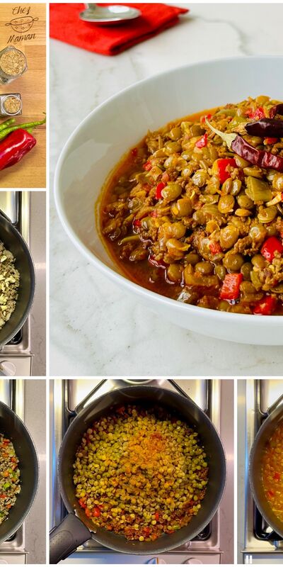 Kıymalı yeşil mercimek yemeği