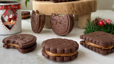 Kakaolu sandviç kurabiye 