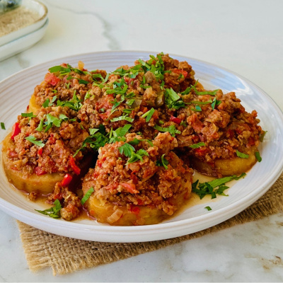 Kıymalı patates oturtma