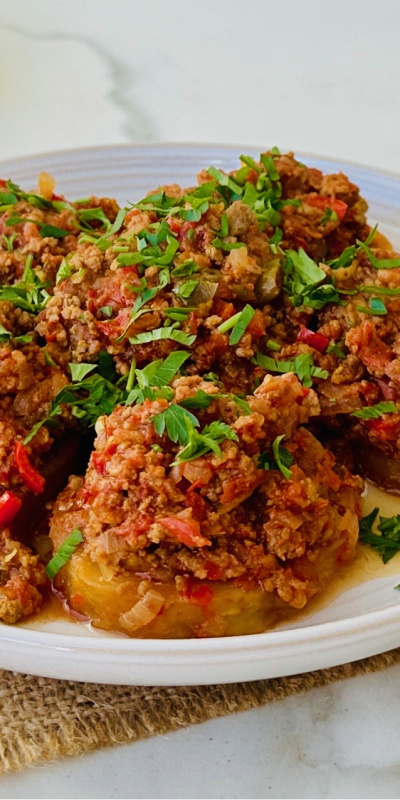 Kıymalı patates oturtma