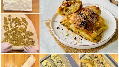 Patatesli reyhanlı rulo börek 