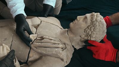 Hermes heykeli gün yüzüne çıkarıldı