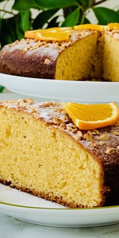 Portakallı bademli kek