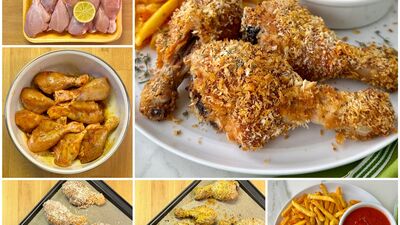 Fırında pankolu çıtır tavuk