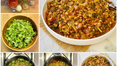 Maş fasulyeli semizotu yemeği