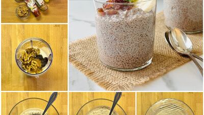 Muzlu hurmalı chia puding 