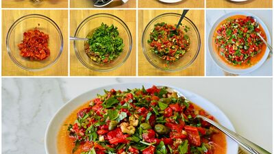 Közlenmiş kapya biber mezesi