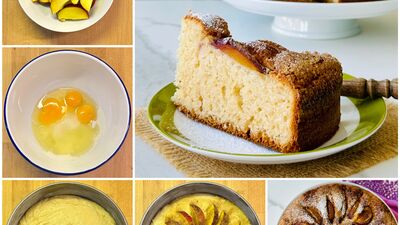 Şeftalili tarçınlı kek 