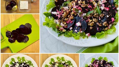 Peynirli cevizli pancar salatası