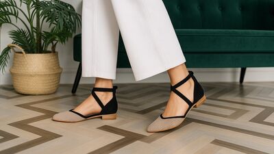 Minyon kadınlar nasıl düz ayakkabı giyebilir?