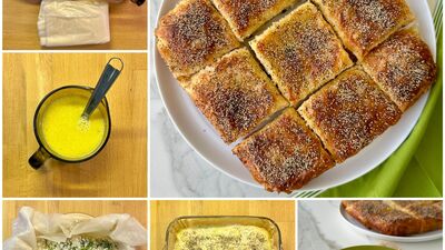 Baklava yufkasıyla peynirli börek