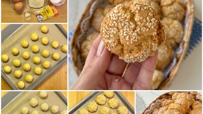 Damla sakızlı susamlı kurabiye