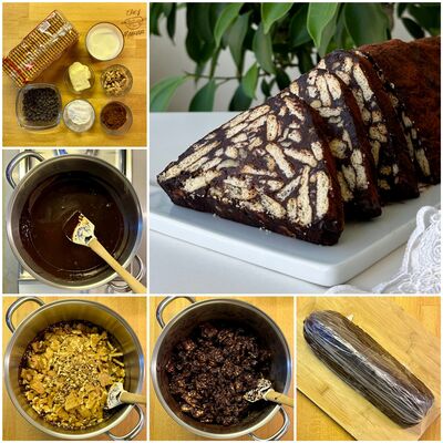 Çikolatalı mozaik pasta