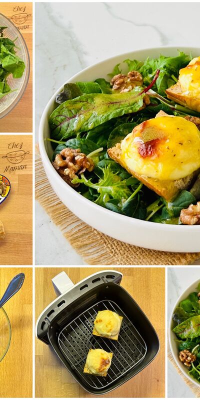 Keçi peynirli cevizli salata