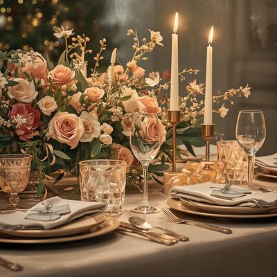 Romantik yılbaşı masası dekorasyonu nasıl yapılır?