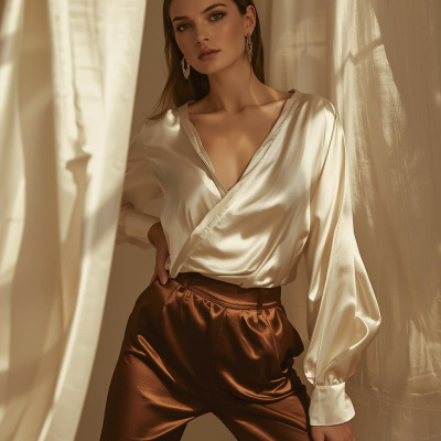 Saten pantolon nasıl kombinlenir?