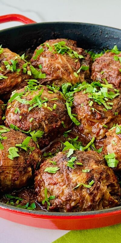 Fırında lahana dolması 