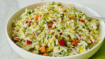 Pırasalı pirinç pilavı 