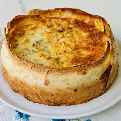 Ispanaklı mantarlı kolay kiş 