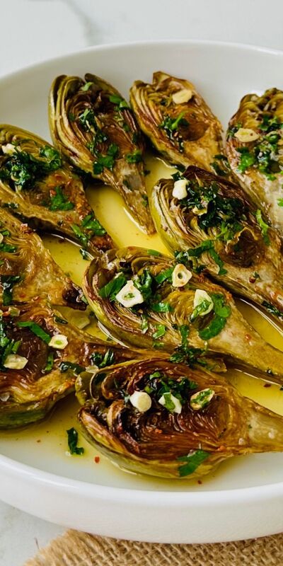 Tavada bebek enginar kızartması 