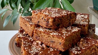 Tahinli cevizli unsuz kek 