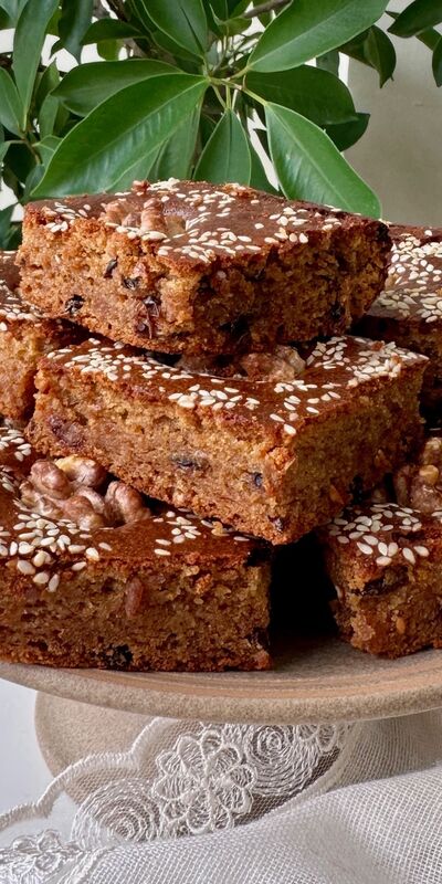 Tahinli cevizli unsuz kek 