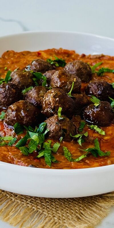 Köfteli patlıcan ezmesi