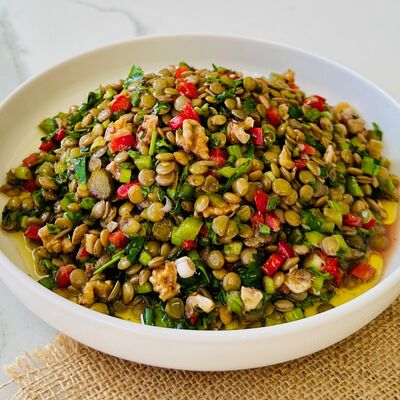 Yeşil mercimek salatası 