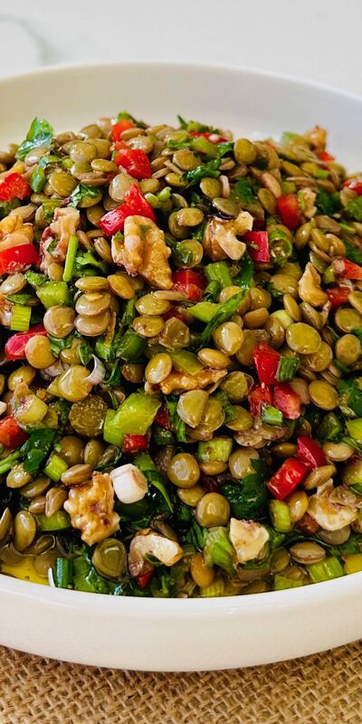 Yeşil mercimek salatası 