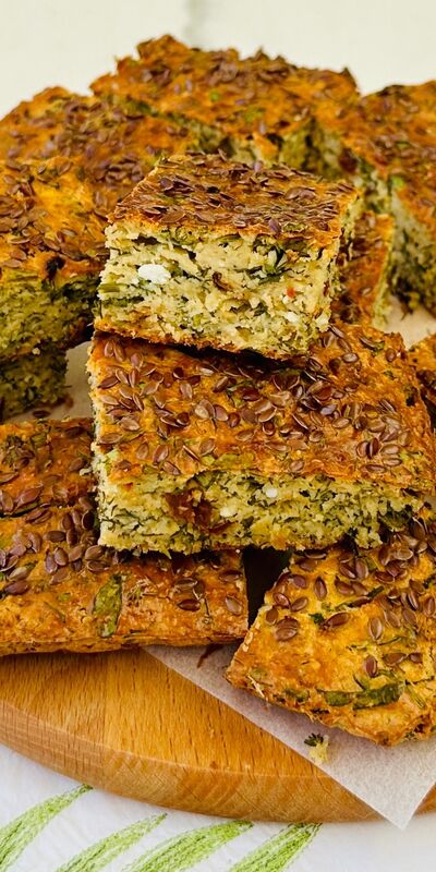 Taze otlu yulaflı tuzlu kek 