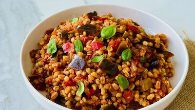  Patlıcanlı bulgur pilavı