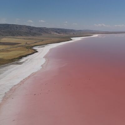 Tuz Gölü pembe bir masala dönüştü