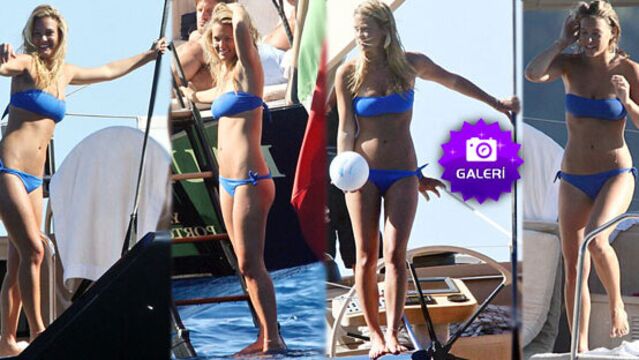 Süper model Portofino'da...