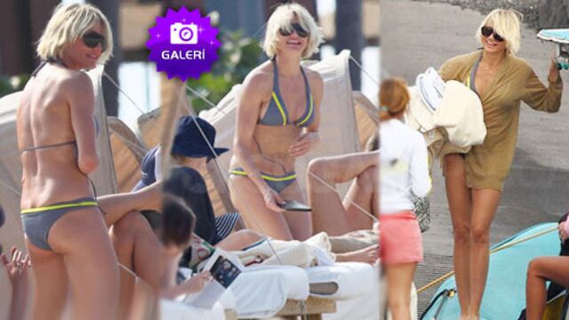 Cameron Diaz'dan bikini şov