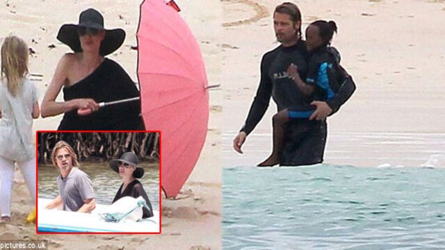 Brangelina ve ailesi tatilde