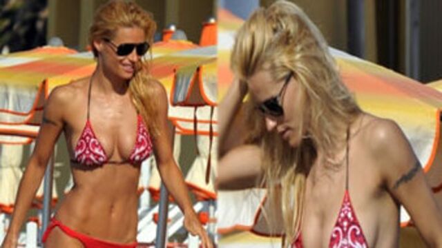 Kırmızı bikinisiyle büyüledi
