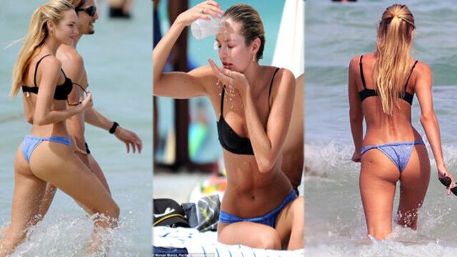 Candice sıcaktan bunaldı...