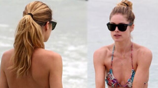 Doutzen Kroes'in plaj keyfi