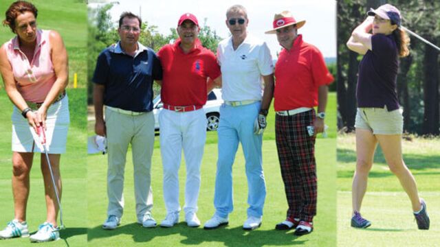 Golf tutkunları sahada...