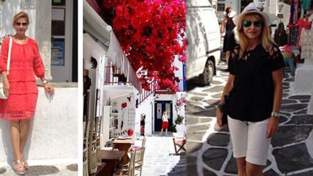 Mykonos'u geziyor