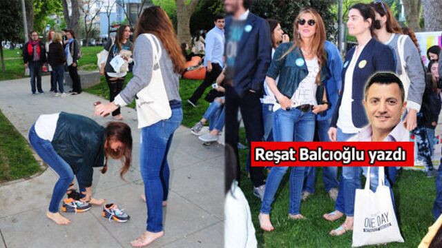 Yalın ayak sosyete...