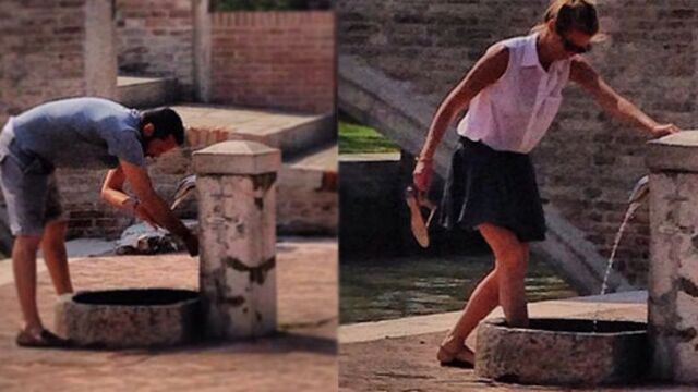 Çeşmede serinlediler