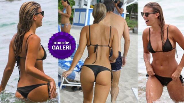 Siyah bikinisiyle büyüledi